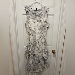 Stella Carakasi Black and White Asymmetrical Dress